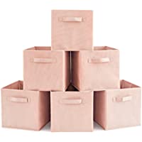 EZOWare Caja de Almacenaje con 6 pcs- Set de 6 Cajas de Juguetes- Caja de Tela para Almacenaje- Dogwood